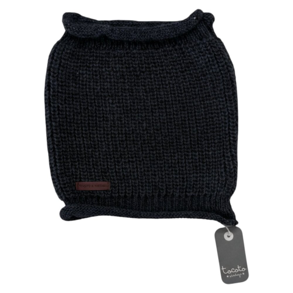 TOCOTO VINTAGE - KNITTED NECK WARMER - GREY - 30% WOOL/10%ALPACA - UNISIZE - NWT